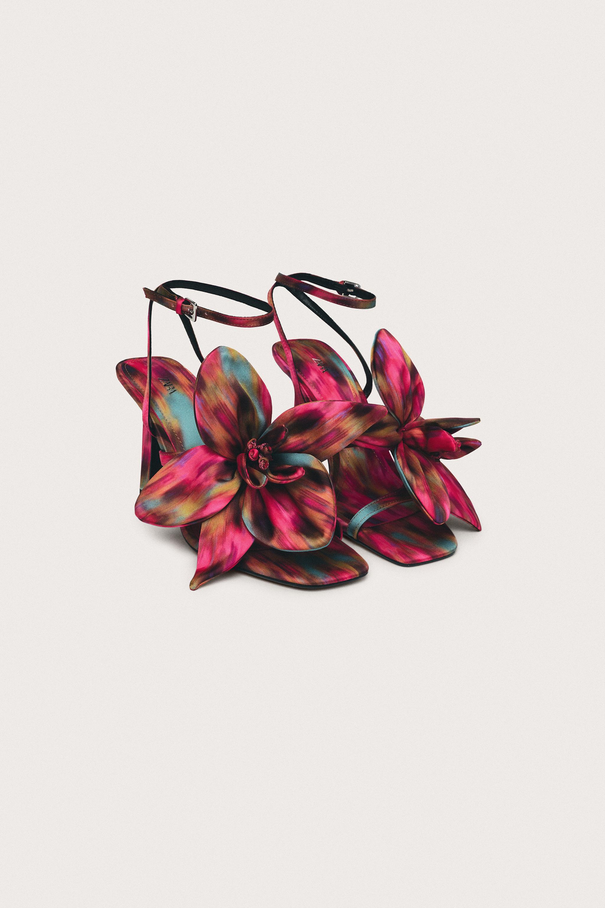 LIMITED EDITION FLORAL HEELED SANDALS